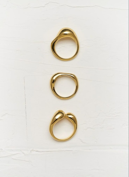 369 Elle — Anillos en acabado dorado